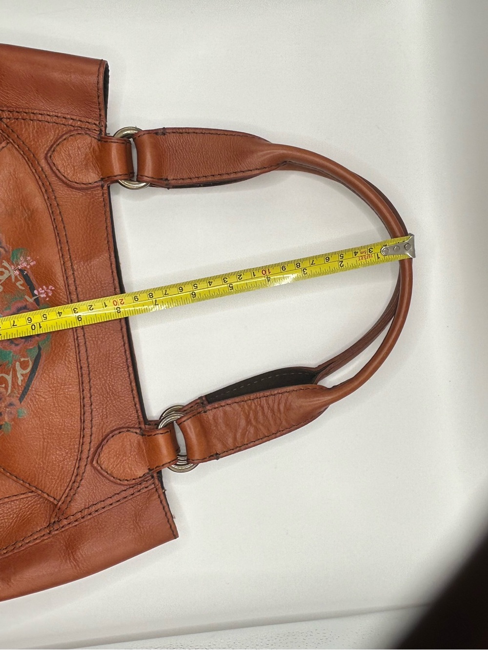 Lucky Brand Leather Peace Love Tiger Cognac Vintage - Picture 11 of 13